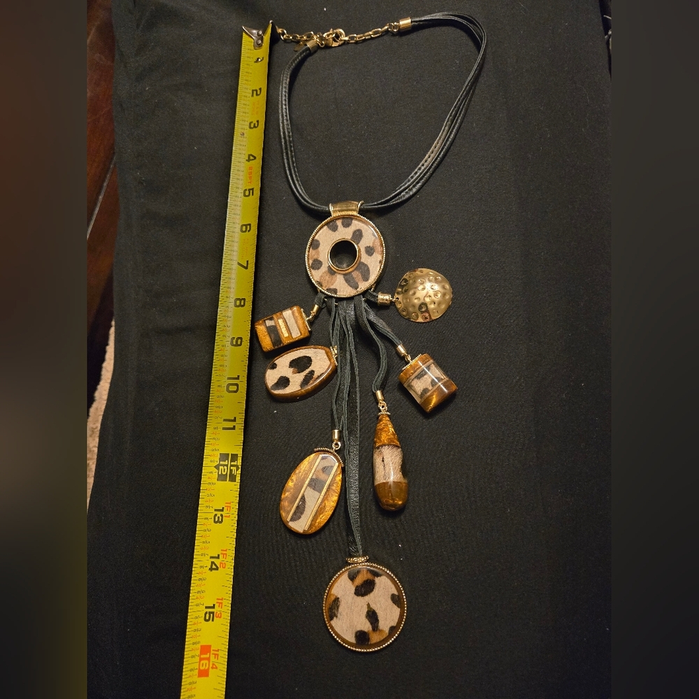 Chico Leopard Print Pendant Necklace